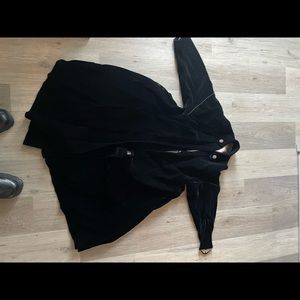velvet evening coat with 2 broaches,